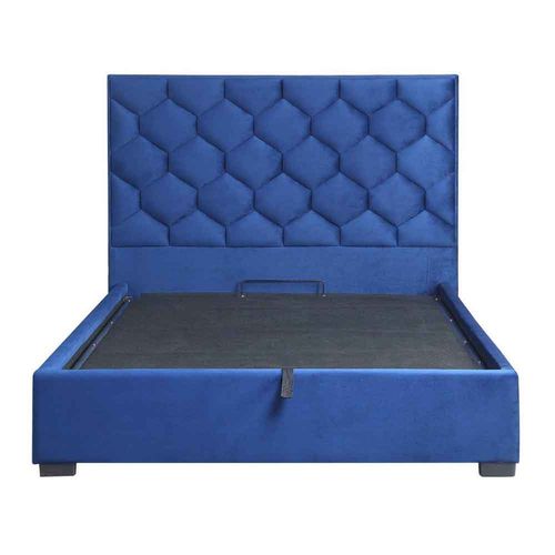 Isabelle 200X200 Hydraulic Super King Bed-Navy Blue