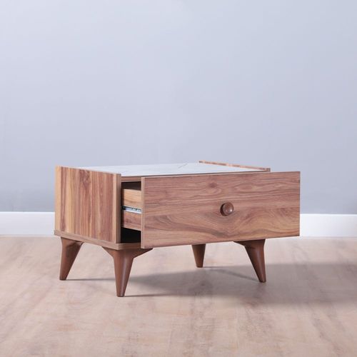 Ruby Night Stand Set of 2 - Walnut / Smokey Grey