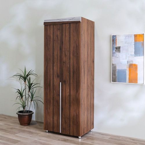 Lilith 2-Door Wardrobe - Walnut / Grey