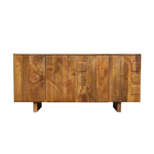 Masaya 4 Door Solidwood Tv Unit - Walnut