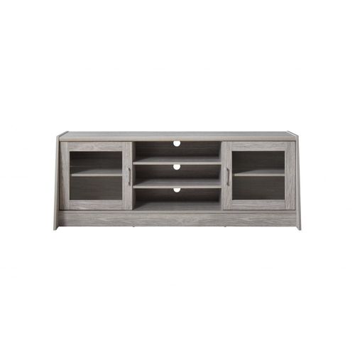 Woody TV Unit - For TVs Up to 55 Inches - Grey Oak