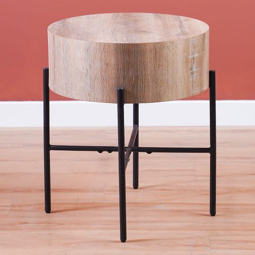 Wallace End Table - Oak / Black