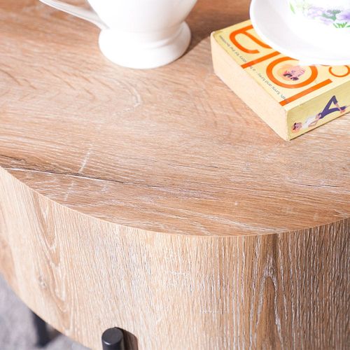Wallace End Table - Oak / Black