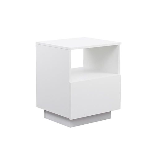 Oklahoma End Table w/ LED Light - White