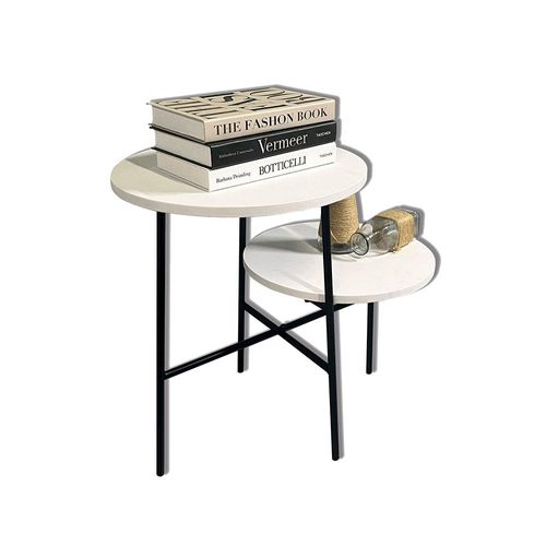 Melda End Table-White