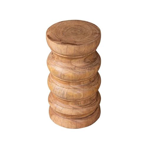 Tencel Wooden Side Table- L. Brown