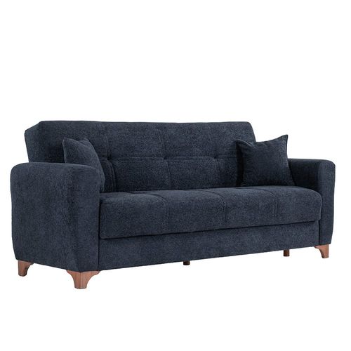Sultan 3 Seater Fabric Sofa Bed - Navy Blue