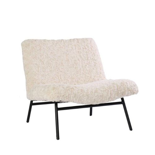 Rob Armless Chair - White Faux Far