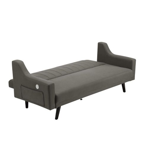 Nashville 3-Seater Fabric Sofa Bed - Brown - With 2-Year Warranty