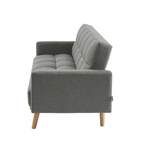 Elmer 3 Seater Fabric Sofa Bed - Grey