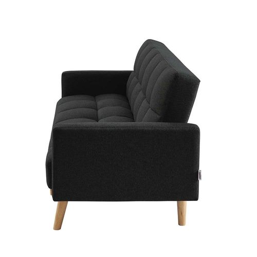 Elmer 3 Seater Fabric Sofa Bed - Dark Grey