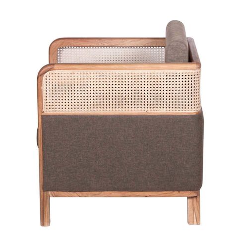 Kernell Rattan Arm Chair- Brown