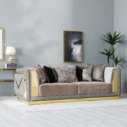 Leon 3-Seater Fabric Sofa