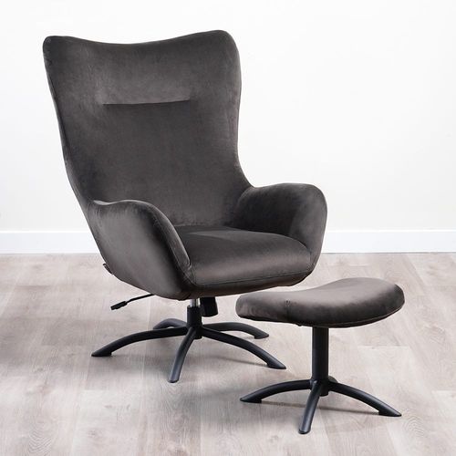 Talgarth 1 Seater Fabric Recliner with Footstool