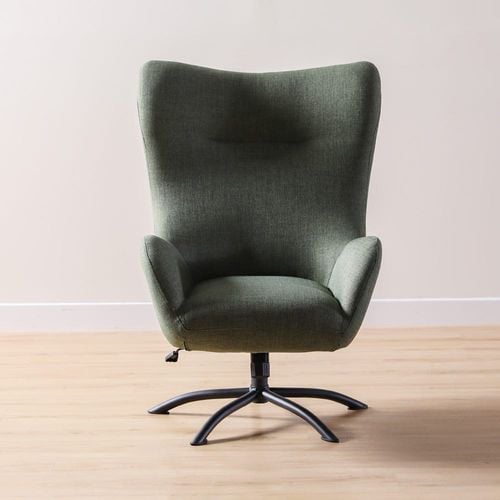 Talgarth 1 Seater Fabric Recliner with Footstool - Grey Brown