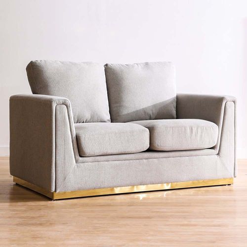 Lexus 2 Seater Fabric Sofa Set - Light Grey