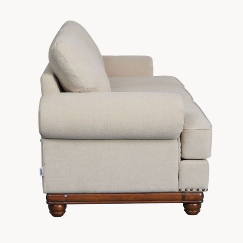 Portland 2 Seater Fabric Sofa – Beige - With 2-Year Warranty