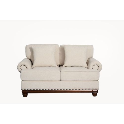 Portland 2 Seater Fabric Sofa – Beige - With 2-Year Warranty