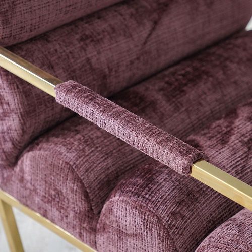 Modena 1-Seater Fabric Sofa – Cranberry