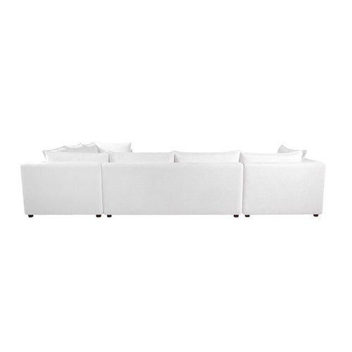 Oakland 6-Seater Sectional Boucle Fabric Corner Sofa – White