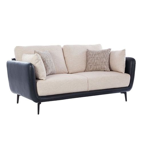 Portsmount 2-Seater Fabric Sofa - Beige / Midnight Blue