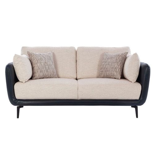 Portsmount 2-Seater Fabric Sofa - Beige / Midnight Blue