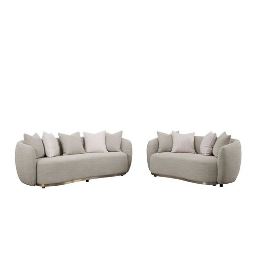 Wellsford 2-Seater Fabric Sofa - Brown - With 2-Years Warranty