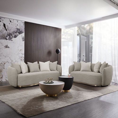 Wellsford 2-Seater Fabric Sofa - Brown - With 2-Years Warranty