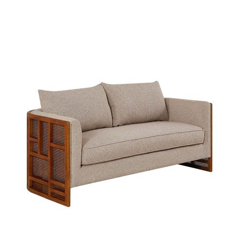 Leeston 2-Seater Fabric Sofa - Brown - With 2-Years Warranty