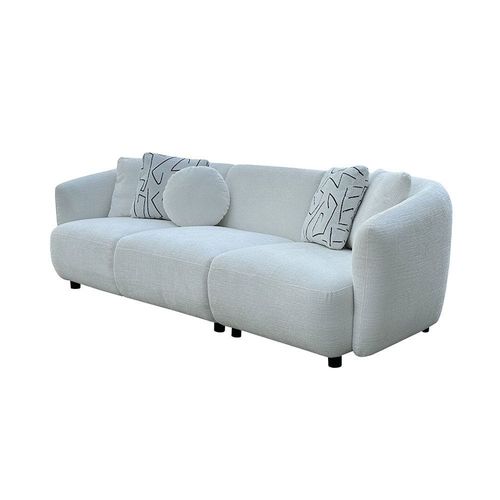 Gishelle 4 Seater Fabric Sofa - Snow White
