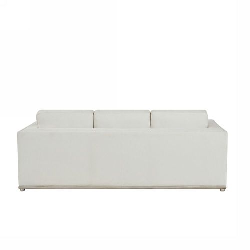 Hades 3 Seater Fabric Sofa - Milky White