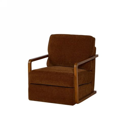Raido  1 Seater Fabric Sofa  - Brown
