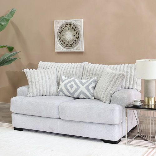 Tron 2 Seater Fabric Sofa - Grey
