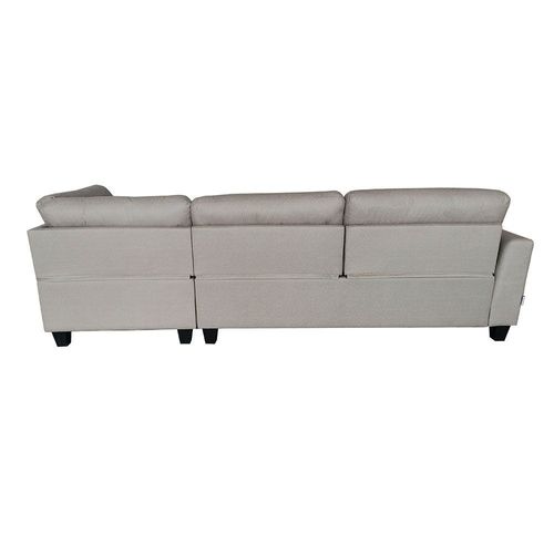 Helix Fabric Corner Sofa - Stone