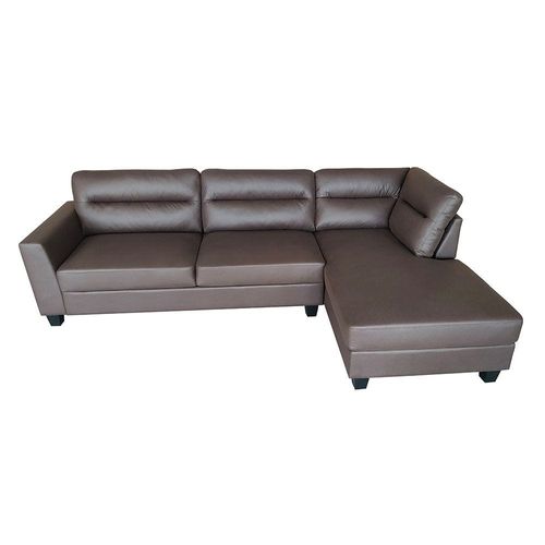 Helix Fabric Corner Sofa - Chocolate