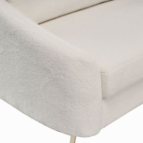 Breeze 3-Seater Fabric Sofa - White - With 2-Year Warranty