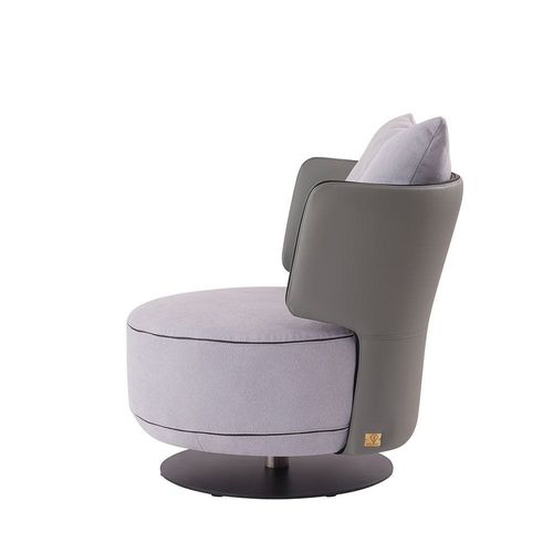 Zabel 1-Seater Swivel Chair - Grey/Slate - With 5-Year Warranty