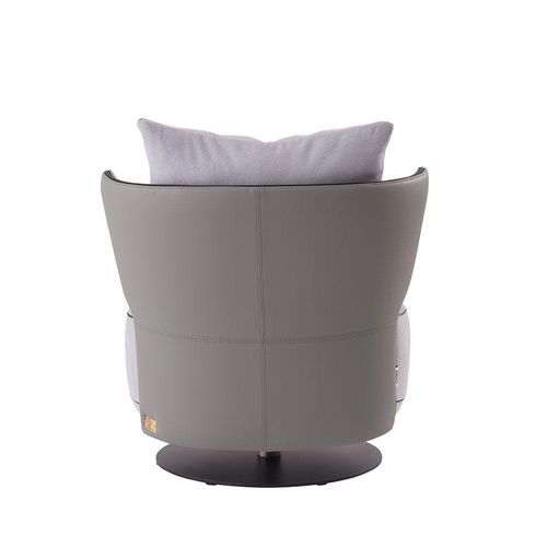 Zabel 1-Seater Swivel Chair - Grey/Slate - With 5-Year Warranty