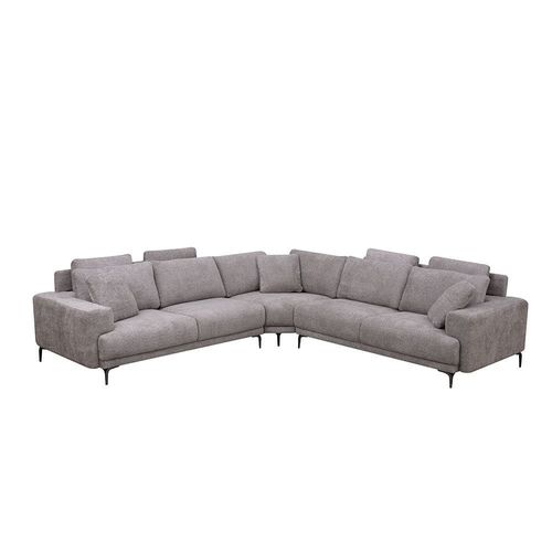 Oracion Sectional Corner Fabric  Sofa - Light Brown