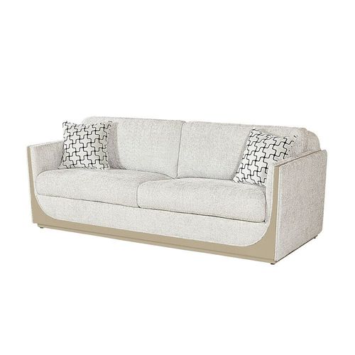 Westeros 3 Seater Fabric Sofa - Light Beige / Champagne