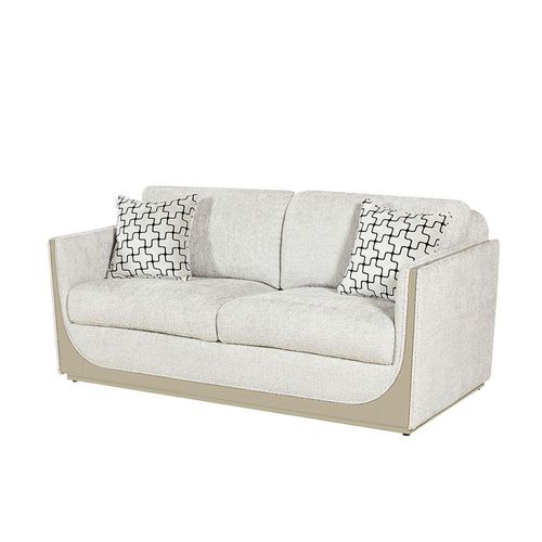 Westeros 2 Seater Fabric Sofa - Light Beige / Champagne