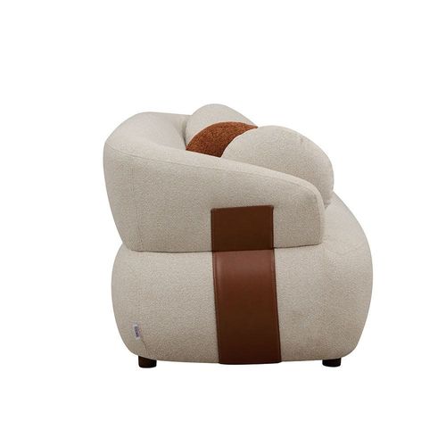 Elron 3 Seater Fabric Sofa - Beige / Tan