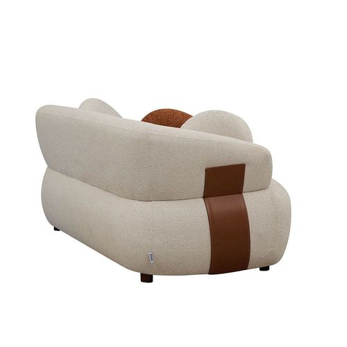 Elron 3 Seater Fabric Sofa - Beige / Tan