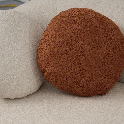 Elron 3 Seater Fabric Sofa - Beige / Tan