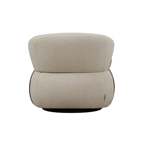 Elron 1 Seater Fabric Swivel Chair - Beige / Tan