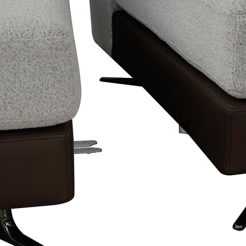 Paramore Sectional Corner Fabric  Sofa - Grey / Dark Brown
