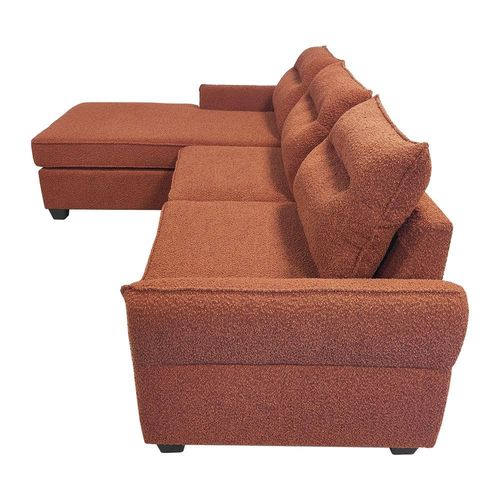 Aspin Reversible Corner Fabric Sofa - Orange