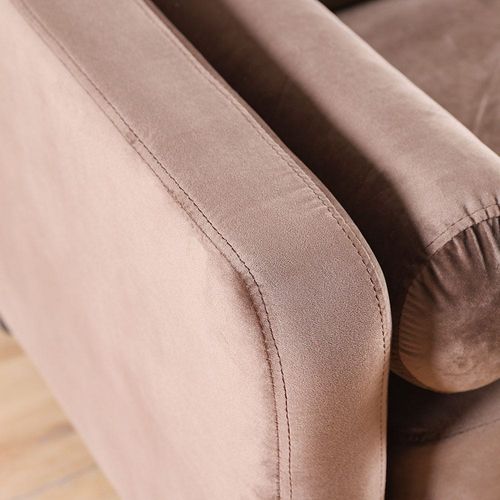 Mugen 3-Seater Fabric Sofa - Brown