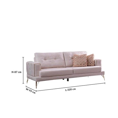 Asir 3-Seater Fabric Sofa