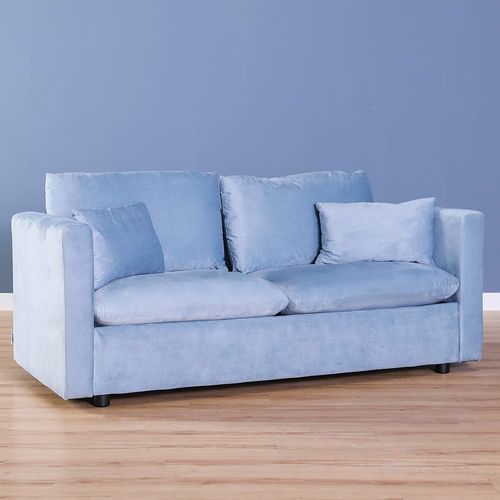 Gazini Two Seater Fabric Sofa-Blue
